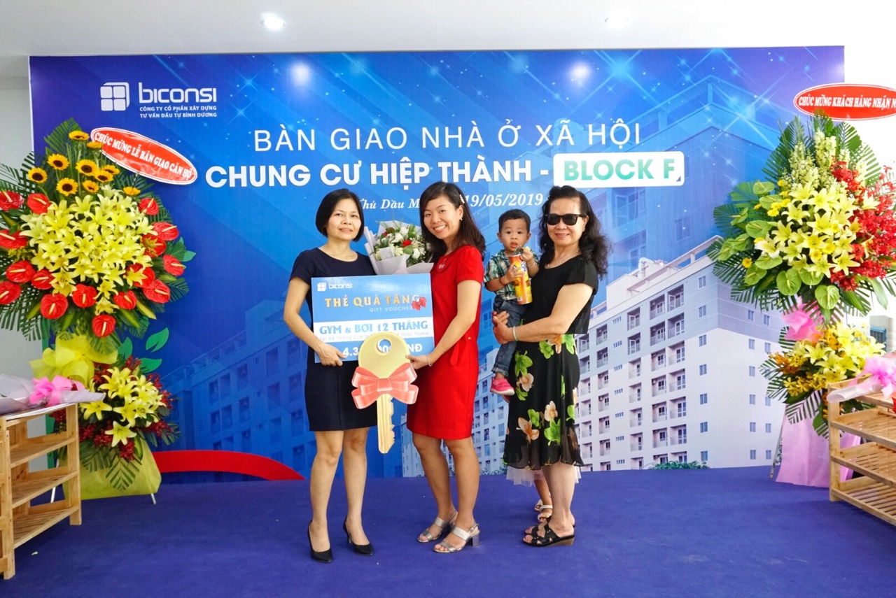 Chúc mừng Quý cư dân nhận bàn giao căn hộ nhà ở Xã Hội Chung cư Hiệp Thành block F