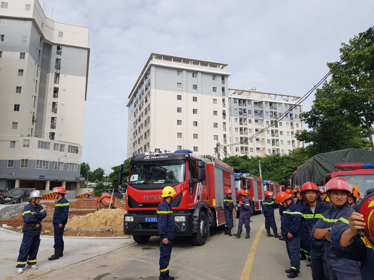 Hình ảnh tổng duyệt PCCC và CHCN tại chung cư Hiệp Thành block E ngày 18/06/2019