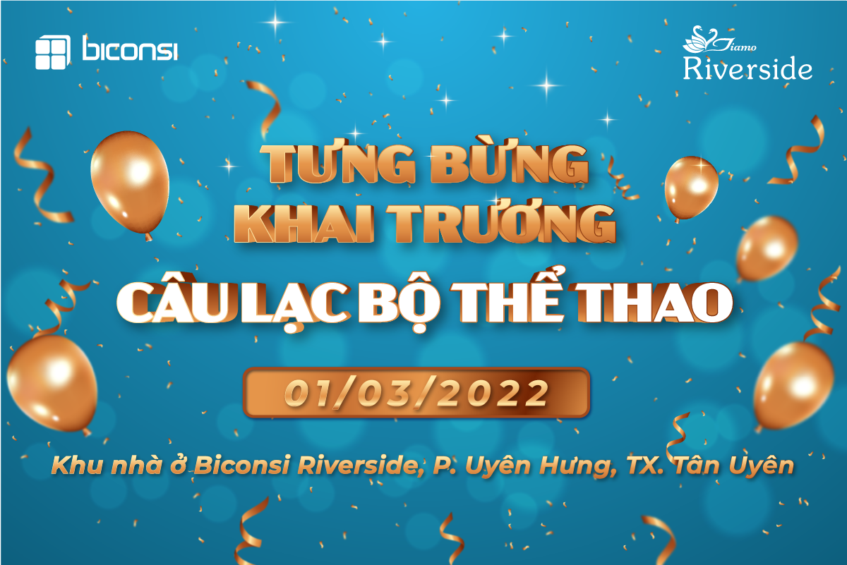 Chuẩn bị khai trương CLB Thể thao Tiamo Riverside (P. Uyên Hưng, TX. Tân Uyên)