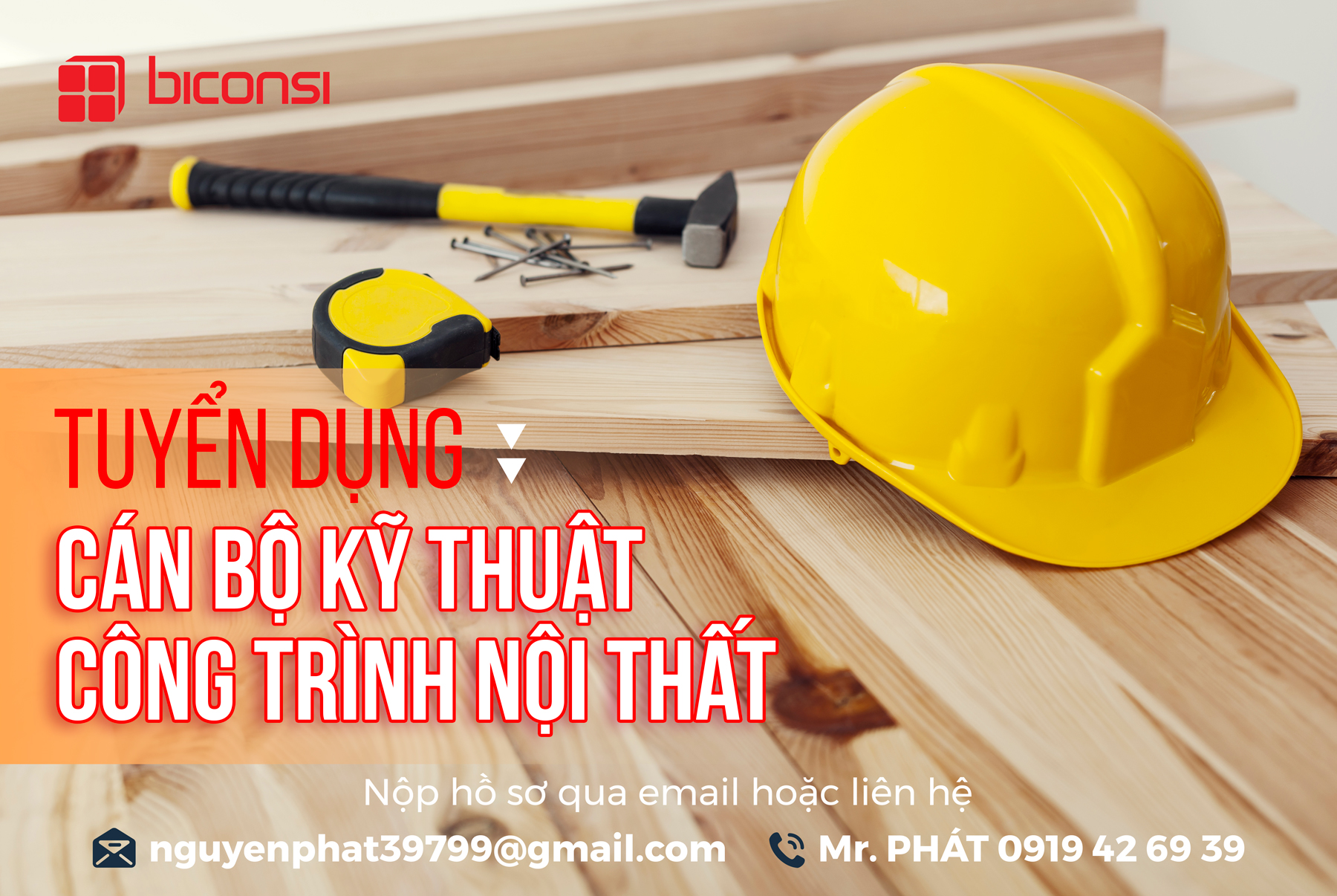 Tuyển dụng cán bộ kỹ thuật công trình nội thất