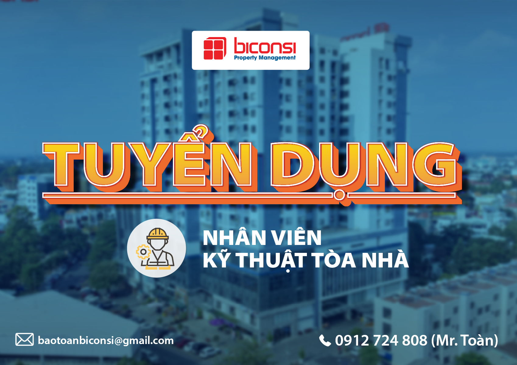 Công ty TNHH MTV Quản lý Bất động sản Biconsi tuyển dụng nhân sự