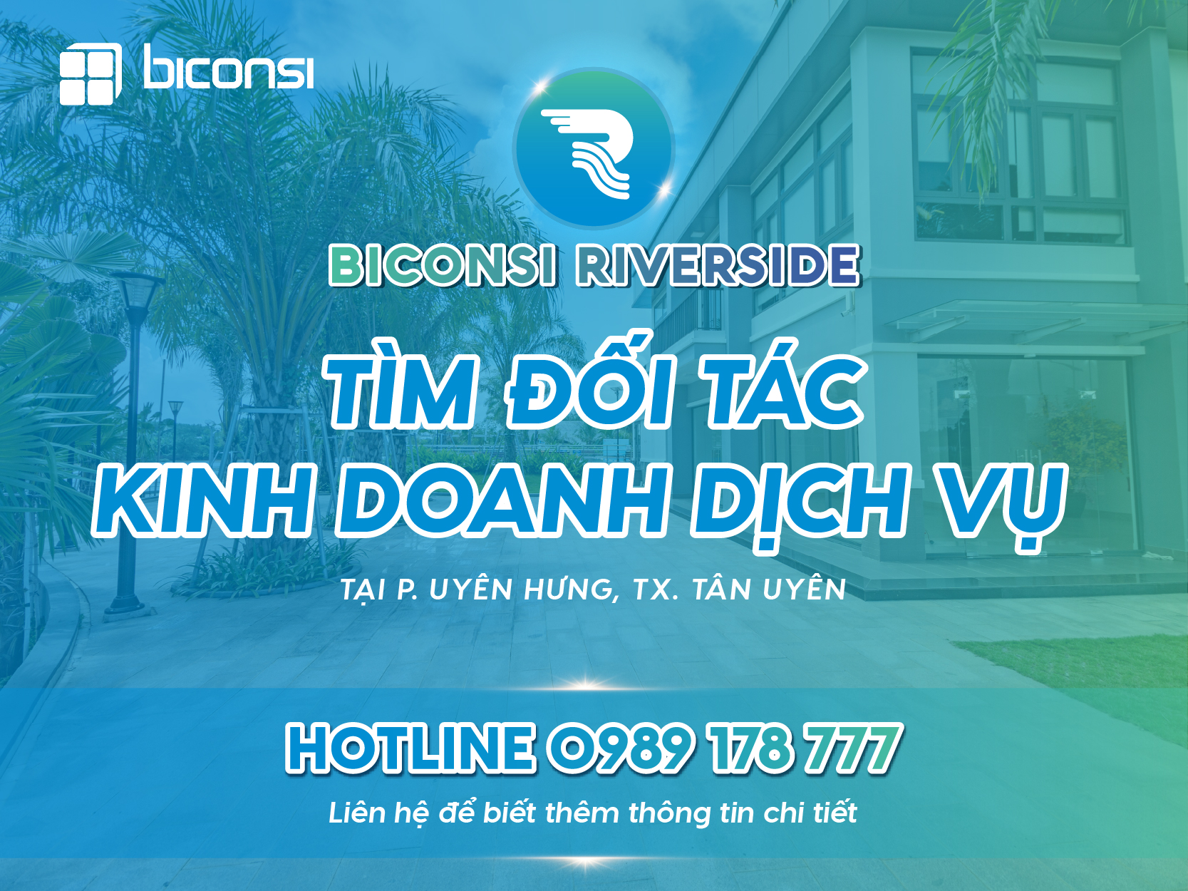 Tìm kiếm đối tác kinh doanh mặt bằng dịch vụ ăn uống tại dự án Khu nhà ở Biconsi Riverside (TX. Tân Uyên)